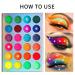 DE'LANCI Neon Eyeshadow Palette - Glow in the Dark, Blacklight UV Makeup, Matte & Glitter Shadows for Halloween - Buy Online on SooperMarket.com