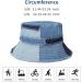 GuanGu Washed Denim Bucket Hat for Women & Men | Packable Summer Sun Hat for Travel | Blue Denim | Small-Medium - Buy Online on SooperMarket.com
