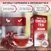 Total Tea Energy Tea Bags with Caffeine - Mixed Berry Flavored Green Tea for Focus & Stamina (25 Tea Bags) - Buy Online on SooperMarket.com