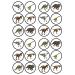 24 Dinosaurs Edible PREMIUM THICKNESS SWEETENED VANILLA Wafer Rice Paper Cupcake Toppers/Decorations