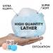 Ross Large Bath Loofah Sponge Scrubber Exfoliator - High Lather Cleansing (Peach & Blue) | International Shipping - Buy Online on SooperMarket.com