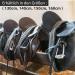 High-Quality Black Leather Horse Delini Stirrup Straps for English Saddles - 130cm to 160cm Length (150cm Option) - Buy Online on SooperMarket.com