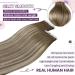 LAAVOO Light Brown Balayage Tape-in Hair Extensions - 35cm Real Hair #8/60/8 - 20PCS Invisible Tape | Premium Quality & Soft Texture - Buy Online on SooperMarket.com