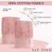 Rae Dunn Embroidered Wash/Dry Coral Hand Towels - 2 Pack, 100% Cotton, Highly Absorbent - 16x28 for Kitchen and Bathroom - Buy Online on SooperMarket.com