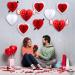 KatchOn Valentines Day Hanging Hearts - Pack of 9 | Valentine Honeycomb Hearts for Valentines Day Decorations | Red Paper Hearts for Valentine Hearts Decorations | Valentines Day Party Decorations - Buy Online on SooperMarket.com
