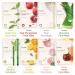 Hydrating Face Sheet Mask 8 Pack with Green Tea, Aloe Vera, Pomegranate - Anti Aging and Moisturizing Skin Care Gift Set - Buy Online on SooperMarket.com