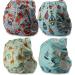 Littles and Bloomz FLV2-0402 Reusable Cloth Diaper Pack - 4 Standard Velcro Diapers for Eco-Friendly Parenting - Buy Online on SooperMarket.com