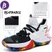 ASHION Men's Basketball Shoes - Lightweight Breathable Sneakers for Running & Walking | Anti-Slip Sports Shoes in Black/White - Size 12/11 - Buy Online on SooperMarket.com