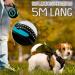 FIRSTPAW 5m Extendable Dog Leash for Small & Medium Dogs (Up to 20kg) - Ergonomic Handle Reflective Stripes Stop Button - Blue - Buy Online on SooperMarket.com