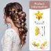 21-Piece Simple Colors Flower Crystal Hair Clips Set for Women and Girls - Mini Crystal Barrettes and Hairpins - Hair Accessories - Buy Online on SooperMarket.com