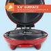 Elite Gourmet EQD413 Non-Stick Electric Quesadilla Maker 6-Wedge Easy-Slice Grilled Cheese 8 Inch Red - Buy Online on SooperMarket.com