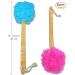 Shower Loofah Body & Back Scrubber - Exfoliating Bath Brush with Long Wooden Handle - 2 Pack Blue & Red - For Men & Women - Buy Online on SooperMarket.com