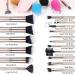 MAANGE 16 Pcs Professional Makeup Brushes Set with Sponges and Cleaner - Champagne Gold - Buy Online on SooperMarket.com