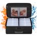 ENGPOW Fireproof Photo Storage Box with 12 Inner 4" x 6" Photo Case(Clear) Photo Box Organizer with Lock Collapsible Portable Photo Storage Containers with Handle for Photos Picture Valuables Box + 12 4" x 6" Photo Case
