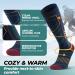 Puliou Merino Wool Ski Socks - Breathable Fast Drying Cold Weather Socks for Men Women & Teens | Size 35-51 (2 Pairs) - Green - Buy Online on SooperMarket.com