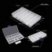 Snowkingdom Plastic Grid Box Storage Organizer Case - 3 Pack with Adjustable Dividers | 36 Grids + 2x15 Grids | Free Letter Stickers included - Buy Online on SooperMarket.com