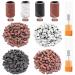 242 Pieces Professional Sanding Bands for Nail Drill 240 Pieces 3 Color Coarse Fine Grit Efile Sand Set 80#120#180#240#,2 Pieces 3/32 Inch Nail Drill Bits for Manicures and Pedicures (242-A)