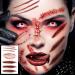 EGMBGM 128+ PCS Halloween Fake Stitches Temporary Tattoos Kit | 3D Zombie Makeup for Adults & Kids | Scary Chucky Scars & Blood Face Stickers - Buy Online on SooperMarket.com