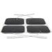 Premium Re-Usable TENS/EMS Electrode Pads (4 Pack) Fabric Backed, Latex-Free Gel Pads for Pain Relief - Buy Online on SooperMarket.com