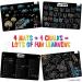 Merka Kids Coloring Placemats Set - 4 Reusable Mats with Chalks, Space & Alphabet Design - Buy Online on SooperMarket.com