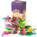 Chiwava 24PCS 5 Rattle Cat Toys with Feather Rainbow Rope - Interactive Mouse Kitten Toy - Buy Online on SooperMarket.com