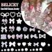 BELICEY White Bow Nail Art Charms - 1000PCS Resin Kawaii Nail Jewels in Multi Shapes for DIY Nail Designs - Includes Tweezer & Pickup Pencil - Buy Online on SooperMarket.com