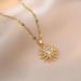 OralGos Rotating Cubic Zirconia Flower Pendant Necklace | Adjustable Choker Fashion Jewelry - International Shipping - Buy Online on SooperMarket.com