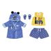Zapf Creation 830499 Baby Born Bath Deluxe Bathrobe 43 cm - doll clothing set consisting of a blue doll bathrobe shirt shorts and shoes