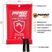 Prepared Hero 40 x 40 Emergency Fire Blanket 4 Pack + Hooks | Fiberglass Kitchen Fire Suppression Blanket for Home - Buy Online on SooperMarket.com