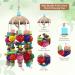 MQUPIN Big Bird Parrot Toy - Multi-Color Natural Wooden Blocks for Caciques Gray Parrots Macaws & Amazons - Climbing Chewing & Cleaning Fun - Buy Online on SooperMarket.com