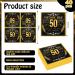 Vintage Black Gold 50th Birthday Napkins - 40 Pack Disposable Cocktail Napkins for Men s 50s Party Decorations - Buy Online on SooperMarket.com