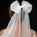Bridal Hair Bow Veil with Pearl Barrette - Wedding & Bachelorette Party Decorations - Buy Online on SooperMarket.com
