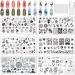 RUNRAYAY 8Pcs Ocean & Animal & Flower Series Nail Stamping Plates Set with Nail Stamper & Scraper Various Pattern Nail Art Stamping Plates Stamp Templates Kit Nail Image Manicuring DIY Printing Tools B + Tools