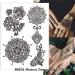 Black Henna Temporary Tattoo Stickers - Lace Pattern Body Art Design for Women - Waterproof and Sexy Mandala Flower Fake Tattoos - 6 Sheets - Buy Online on SooperMarket.com