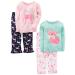 Simple Joys by Carter's Girl's Pajama Set 6 Years Mint Green Puppy/Navy/Pink Unicorn/White Dogs
