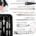 3 Swords Germany - brand quality 8 piece manicure pedicure grooming kit set for professional finger & toe nail care scissors clipper fashion leather case in gift box Made by 3 Swords (522016) BLACK - OSTRICH IMITATION - Buy Online on SooperMarket.com
