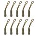 POFET 10pcs Zip Tags Cord Pulls Zipper Extension Zip Slider Green 4#