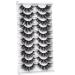 WiwoSEO Mink False Eyelashes - 10 Pairs Fluffy Dramatic Volume with 3D Cat Eye Effect - Buy Online on SooperMarket.com