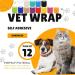 Vet Wrap Self Adhesive Bandage 5cm x 4.5m - Cohesive Tape for Pets & Sports (12 Pack) - Buy Online on SooperMarket.com