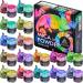 Chameleon Mica Powder  Epoxy Resin Color Pigment Powder - Color Shift Mica Powder - Epoxy Resin Pigment Powder 16 Colors Jars Set  Chameleon Powder - Holographic Mica Powder 16 Jars Set Multicolor