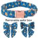 Aring Pet Pumpkin Dog Halsband - X-Small Halloween Cotton Plaid Collar with Sailor Fly & Metal Buckle | Cute Blue Pumpkin Design - Buy Online on SooperMarket.com