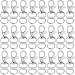 SANNIX 120 Pcs Keychain Clip Hooks with D Ring Include 60Pcs Swivel Snap Hooks Lanyard Clip and 60Pcs D Ring for Purse Hardware Sewing Projects (1/2 Inside Width) Silver
