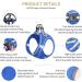 Heele Dog Harness for Small & Medium Dogs - Adjustable Reflective Soft Mesh in Royal Blue (2XS) - Breathable & Comfortable - Buy Online on SooperMarket.com