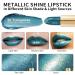 Oulac Turquoise Metallic Green Lipstick - Long-Lasting Vegan Gloss Finish 3D Color & Moist Formula - 4.3g - Buy Online on SooperMarket.com