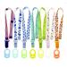 JZK 7 x Multicolor Silicone Baby Dummy Clip Ring for Boys + 7 x Pacifier Clip Dummy Holder Straps for Boys Suitable for Baby mam soothers boy's