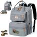 Tonyeee personalized diaper backpack backpack-removable cross body bottle diaper bag travel essentials baby bag with diaper support stylish diaper bag for mom/dad gray gray-personized