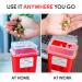 Sharps Container for Home Use and Professional 1 Quart (3-Pack) by Alcedo | Biohazard Needle and Syringe Disposal | Small Portable Container for Travel 1 Quart 3 - Buy Online on SooperMarket.com