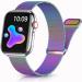 Rabini Metal Magnetic Band Compatible with Apple Watch 38mm 40mm 41mm 42mm 44mm 45mm 49mm, Rainbow Stainless Steel Mesh Loop Bands for iWatch SE Ultra Series 8 7 6 5 4 3 2 1 Women Men, Multicolor 1-Multicolor 38mm/40mm/41mm