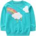 Girls Rainbow Sweatshirt for Kids | Cotton Long Sleeve Pullover Age 1-12 Years | Toddler Casual Jumper T-Shirt - Buy Online on SooperMarket.com