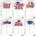 Rsstarxi 24 Pack Class of 2024 Cupcake Toppers 2024 Graduation Food Appetizer Picks 2024 Congrats Grad Cap Done Diploma Cupcake Picks for 2024 Graduation Theme Party Cake Decorations Red Blue - Buy Online on SooperMarket.com